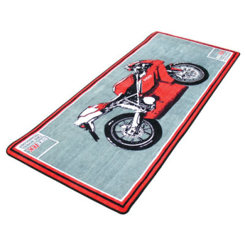 Tappetino da Garage per Moto in fibra di nylon antiscivolo con grafica DUCATI MOTO