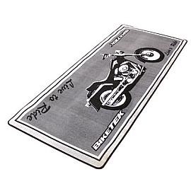Tappetino da Garage per Moto in fibra di nylon antiscivolo con grafica LIVE TO RIDE