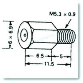 GETTO DEL MASSIMO HJ160 CON TESTA ESAGONALE PER CARBURATORI MIKUNI