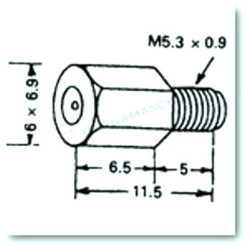 GETTO DEL MASSIMO HJ160 CON TESTA ESAGONALE PER CARBURATORI MIKUNI