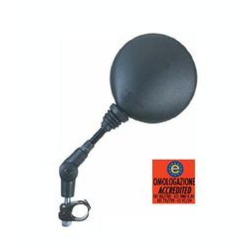 Specchietto universale Tondo Reclinabile snodato OMOLOGATO con attacco universale per manubrio Diametro 22mm SX-DX