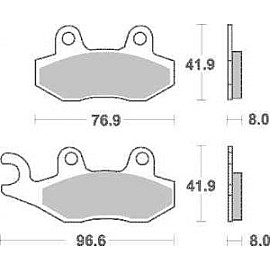 Pastiglie Freno Anteriore SBS Sinterizzate SX (1 pezzo per 1 discho) SUZUKI AN BURGMAN 400 (2007> K7/K8/K9/K10)