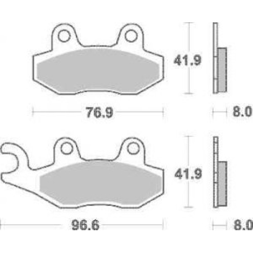 Pastiglie Freno Anteriore SBS Sinterizzate SX (1 pezzo per 1 discho) SUZUKI AN BURGMAN 400 (2007> K7/K8/K9/K10)