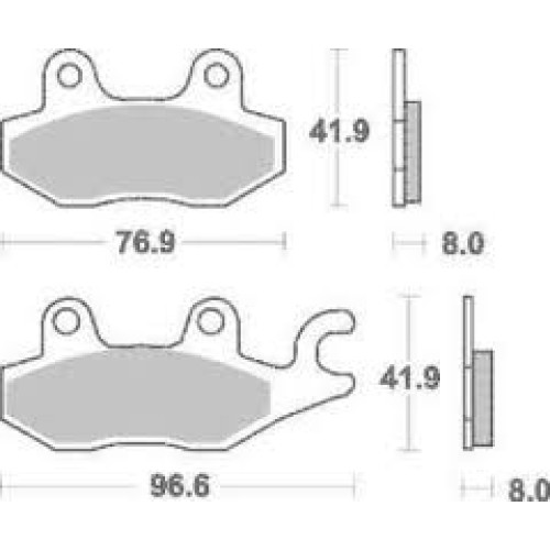 Pastiglie Freno Anteriore SBS Sinterizzate DX (1 pezzo per 1 discho) SUZUKI AN BURGMAN 400 (2007> K7/K8/K9/K10)