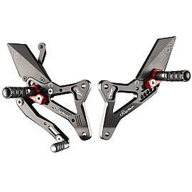 Pedane regolabili con poggiapiede snodato Lightech LIMITED EDITION per YAMAHA YZF R1 (2009-2014)
