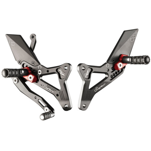 Pedane regolabili con poggiapiede snodato Lightech LIMITED EDITION per YAMAHA YZF R1 (2009-2014)