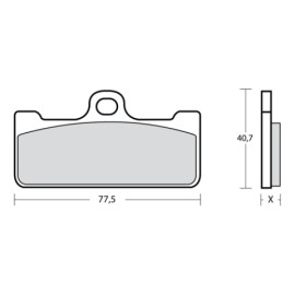 Pastiglie freno mescola Z04 per PINZE 104813/14 - XA3B830/31 - XA3B860/61 per APRILIA 450 SXV - APRILIA 550 SXV