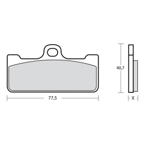 Pastiglie freno mescola Z04 per PINZE 104813/14 - XA3B830/31 - XA3B860/61 per APRILIA 450 SXV - APRILIA 550 SXV