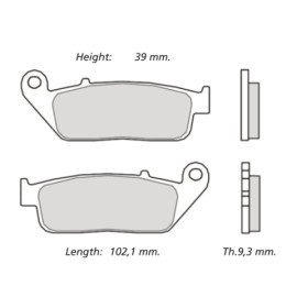 Pastiglie freno mescola Z04 per HONDA 300 - HONDA 500 -