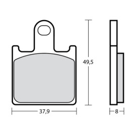 Pastiglie freno mescola Z04 per KAWASASKI  600 ZX-6R (2007-2016) - Z 1000 (2007-2009) - GTR 1400 (2008-2018) - ZZR 1400 (2006-2008) -