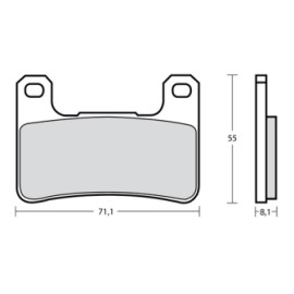 Pastiglie freno mescola Z04 per SUZUKI GSX-R 600 (2004-2010) - GSX-R 1000 (2004-2011) - KAWASAKI Z 1000 (2010-2018) - ZX-10R 1000 (2008-2015)