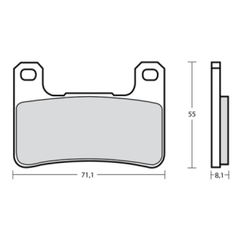 Pastiglie freno mescola Z04 per SUZUKI GSX-R 600 (2004-2010) - GSX-R 1000 (2004-2011) - KAWASAKI Z 1000 (2010-2018) - ZX-10R 1000 (2008-2015)
