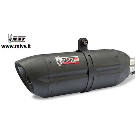 Scarico Completo Mivv SUONO Full Carbonio per YAMAHA T-MAX 500 (2008-2011>)  Omologato con silenziatore db killer asportabile