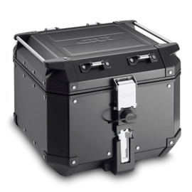 Valigia MONOKEY® Trekker Outback Black Line in alluminio verniciato nero, 42 lt