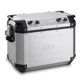 Valigia laterale Trekker Outback in alluminio naturale, 48 lt.