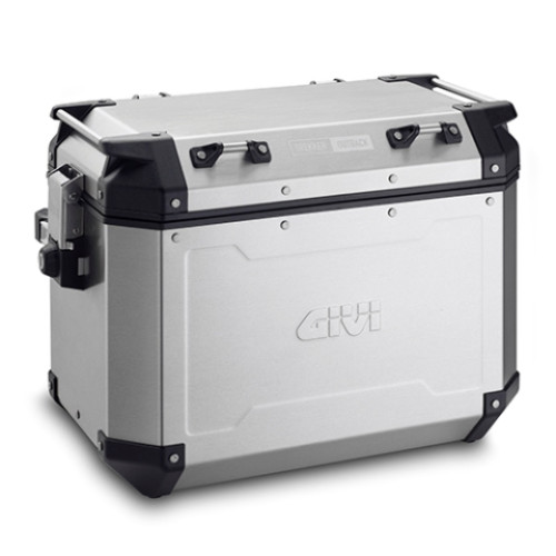 Valigia laterale Trekker Outback in alluminio naturale, 48 lt.