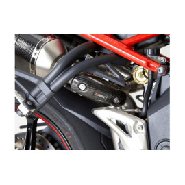 Paracalore in carbonio per scarico silenziatore omologato AKRAPOVIC per TRIUMPH SPEED TRIPLE 1050 (2011-2015) - SPEED TRIPLE R 1050 (2012-2015)