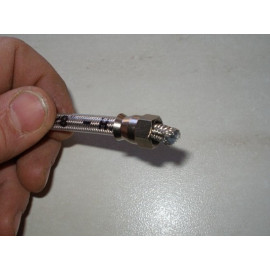 TUBO FRENO TRECCIA METALLICA   -TUBAZIONE  AREONAUTICA- RIVESTITA CON GOMMA NERA