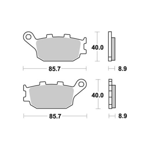 Pastiglia freno SBS Posteriore in Ceramica per HONDA KAWASAKI SUZUKI YAMAHA