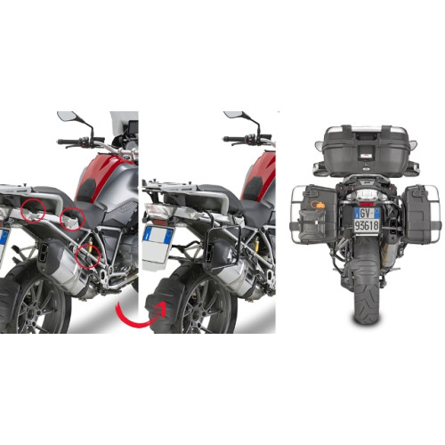Portavaligie laterale a rimozione rapida specifico per valigie MONOKEY® BMW R 1250 GS (2019>)