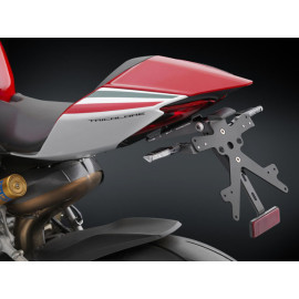 Porta Targa Regolabile Omologato RIZOMA linea FOX con luce targa LED e Catadiottro Specifico per DUCATI 1199 / 899 PANIGALE (2012>) / 1299 / 1299 S