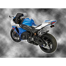 Parafango Posteriore  BIANCO - RETINA ARGENTO per SUZUKI GSXR1000 (09-13)