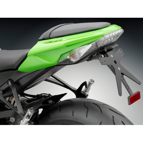Porta Targa Regolabile Omologato RIZOMA linea FOX con luce targa LED e Catadiottro Specifico per KAWASAKI ZX-10R 1000 NINJA (2011>)
