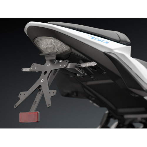 Porta Targa Regolabile Omologato RIZOMA linea FOX con luce targa LED e Catadiottro Specifico per SUZUKI GSR 750 (2011>) - GSX-S 750 (2010>)