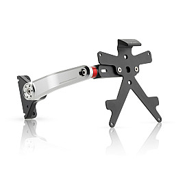 Porta Targa Regolabile Monobraccio Omologato SIDE ARM RIZOMA con luce targa LED e Catadiottro specifico per MV BRUTALE  675 / 800  (2012>) - MV AGUSTA RIVALE 800 (2013-2015)