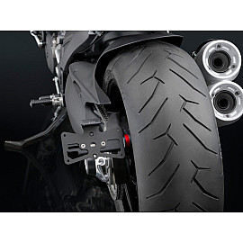 Porta Targa Laterale Regolabile RIZOMA con luce targa LED specifico per DUCATI DIAVEL 1200 / CARBON (2011>)