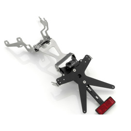 Porta Targa Regolabile Omologato RIZOMA linea FOX con luce targa LED e Catadiottro Specifico per TRIUMPH STREET TRIPLE 675 / R (2007>)