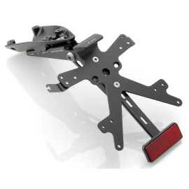 Porta Targa Regolabile Omologato RIZOMA linea FOX con luce targa LED e Catadiottro Specifico per DUCATI 1199 / 899 PANIGALE (2012>) / 1299 / 1299 S