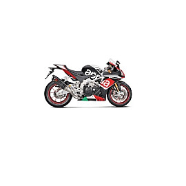 Terminale di scarico AKRAPOVIC Linea Slip on (Carbonio) OMOLOGATO per APRILIA RSV 4 (2015)