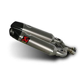 Terminale di scarico Akrapovic SPLIT-ON Esagonale Titanio / Carbonio con DB-Killer Omologato Aprilia SHIVER 750/GT  (2010-2015)