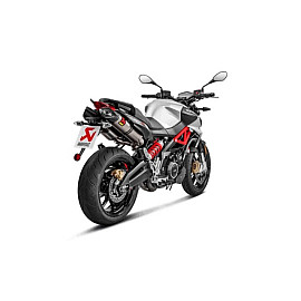 Terminali di scarico silenziatore AKRAPOVIC serie Slip-On Line (Titanio) - OMOLOGATO - per APRILIA SHIVER 900 (2017>)