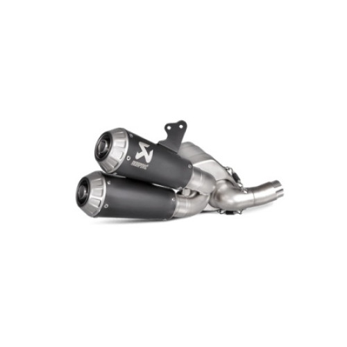 Terminale di Scarico AKRAPOVIC linea Slip-On Line (Titanium) - OMOLOGATO SOLO CON CATALIZZATORE - per DUCATI Icon Scrambler / Urban Enduro / Classic / Full Throtle / Café Racer (2017>) -  Monster 797 (2017>)