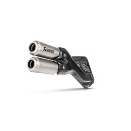 Terminale di Scarico AKRAPOVIC Linea Slip-on (Titanio/black ) - OMOLOGATO - per DUCATI MULTISTRADA 950 (2017>) - MULTISTRADA ENDURO 1200 (2017>)