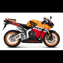 Terminale di scarico Akrapovic SPLIT-ON Esagonale full Titanio Omologato con DB-Killer HONDA CBR 600 RR (2013>)