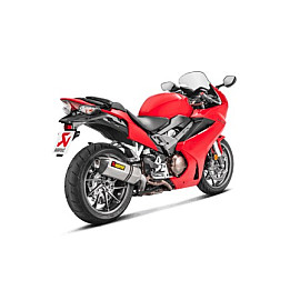 Terminale di Scarico AKRAPOVIC Slip-On Line (Titanium) - OMOLOLGATO - per HONDA VFR 800 F / VFR800 X CROSSRUNNER (2017)