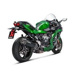 Terminale di scarico silenziatore AKRAPOVIC serie SLIP ON (BLACK) Omologato per NINJA H2 SX (2018>)