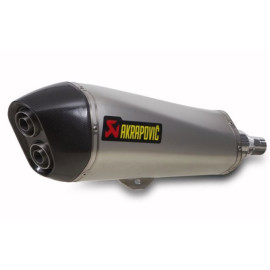 Silenziatore omologato, fodero in inox fondello in carbonio Akrapovic Linea Slip on (TITANIO) per PIAGGIO BEVERLY 400-500 (08/13) - MP3 400RST - 400/400LT - 500/500LT (08/13) - X EVO 400 (07/13) - GILERA FUOCO 500 (07/13>) - PEUGEOT SATELIS 400/500 (08/11
