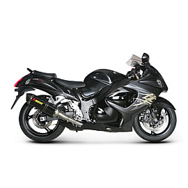 Scarico Completo Akrapovic RACING con doppio Terminale Esagonale Titanio / Carbonio e DB-Killer NON Omologato SUZUKI GSX-R 1300 HAYABUSA (2008/2012>)
