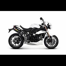 Terminale di scarico Akrapovic SPLIT-ON Esagonale full Titanio con DB-Killer Omologato TRIUMPH SPEED TRIPLE 1050 / R 1050 (2011/2014)