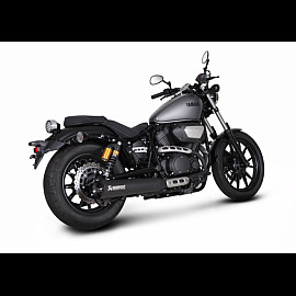 Terminale Akrapovic Linea Slip on (BLACK) inox nero per YAMAHA XV950 / XV950R (2013-2015)