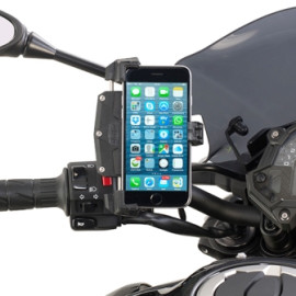 Porta Smartphone Givi a Pinza dimensioni esterne: minimo di 112 x 52mm e massimo di 148 x 75mm