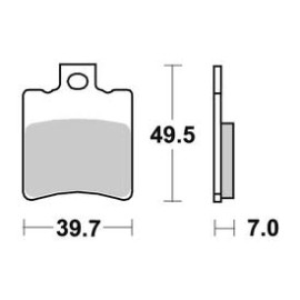 Pastiglie freno SBS Anteriore in Ceramica (1 coppia per 1 disco) per APRILIA SCARABEO 50