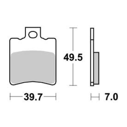Pastiglie freno SBS Anteriore in Ceramica (1 coppia per 1 disco) per APRILIA SCARABEO 50