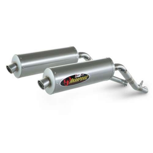 Coppia terminali di scarico Akrapovic SPLIT-ON SP SERIES  Ovali Inox / Titanio con DB-Killer Non Omologati Honda XL 1000 VARADERO (2005/2008)