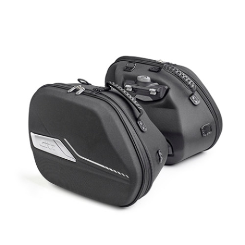 Coppia di borse laterali Multilock SPORT-T RANGE GIVI termoformate espandibili, 22 litri.