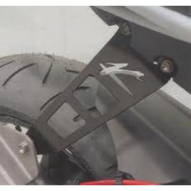 Staffa supporto silenziatore in alluminio nero Valtermoto per KAWASAKI NINJA 250 R  (2008-2014)